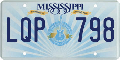 MS license plate LQP798