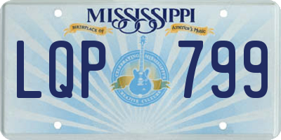 MS license plate LQP799