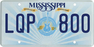 MS license plate LQP800