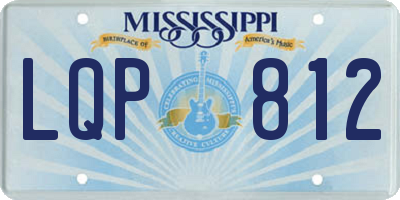 MS license plate LQP812