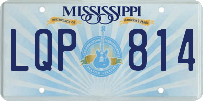MS license plate LQP814