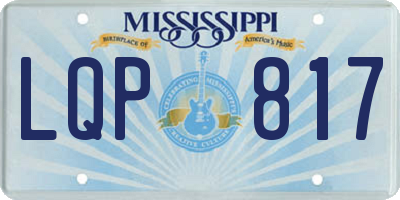 MS license plate LQP817
