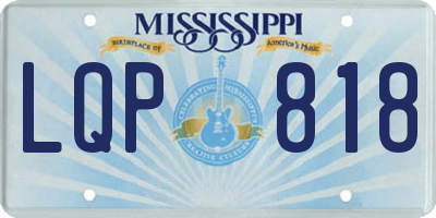 MS license plate LQP818