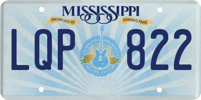 MS license plate LQP822