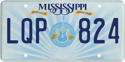 MS license plate LQP824