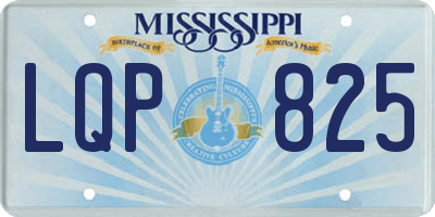 MS license plate LQP825
