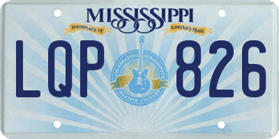 MS license plate LQP826