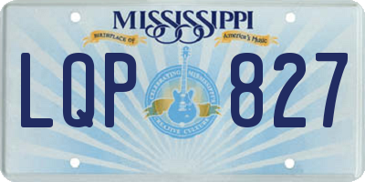 MS license plate LQP827
