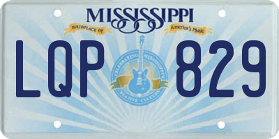 MS license plate LQP829