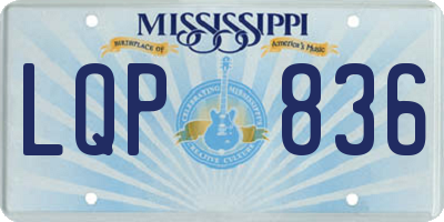 MS license plate LQP836