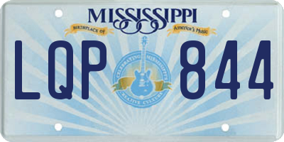 MS license plate LQP844
