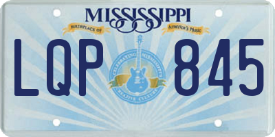 MS license plate LQP845