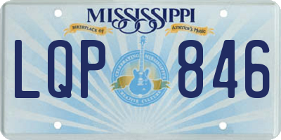 MS license plate LQP846