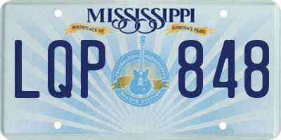 MS license plate LQP848