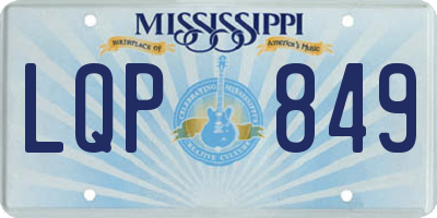 MS license plate LQP849