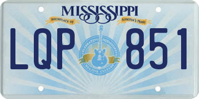 MS license plate LQP851