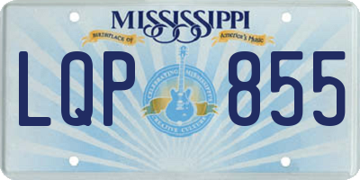 MS license plate LQP855