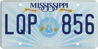 MS license plate LQP856