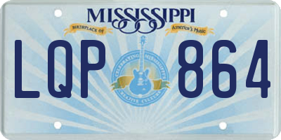 MS license plate LQP864