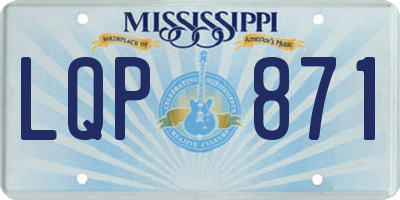 MS license plate LQP871