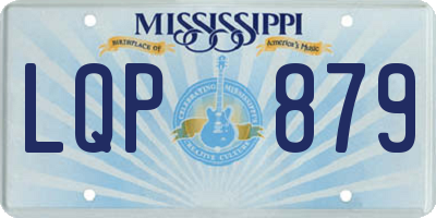 MS license plate LQP879