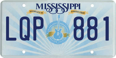 MS license plate LQP881