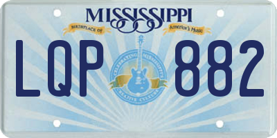 MS license plate LQP882