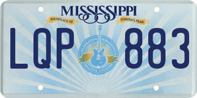 MS license plate LQP883