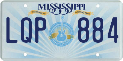 MS license plate LQP884