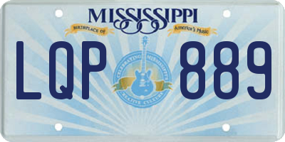 MS license plate LQP889
