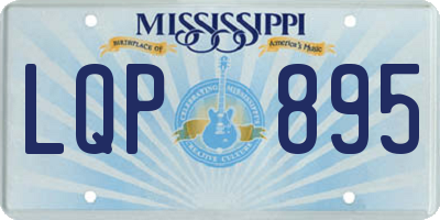 MS license plate LQP895