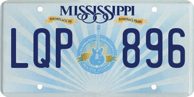 MS license plate LQP896