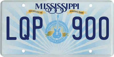 MS license plate LQP900