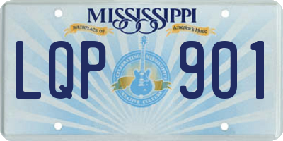 MS license plate LQP901