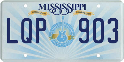 MS license plate LQP903