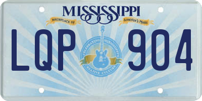 MS license plate LQP904
