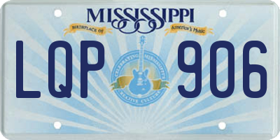 MS license plate LQP906