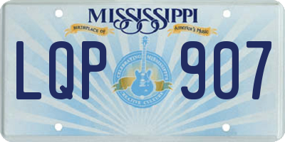 MS license plate LQP907