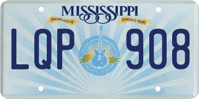 MS license plate LQP908