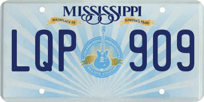 MS license plate LQP909
