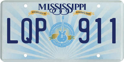 MS license plate LQP911