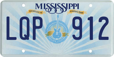 MS license plate LQP912