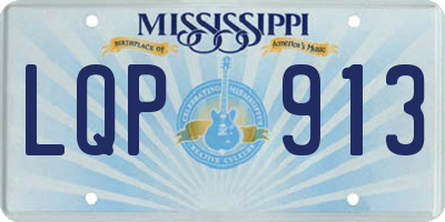 MS license plate LQP913