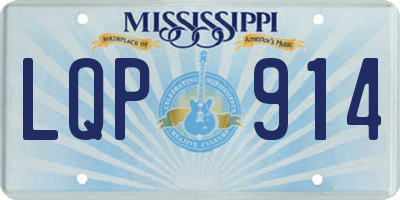 MS license plate LQP914