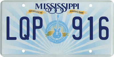 MS license plate LQP916