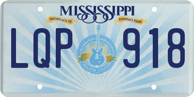 MS license plate LQP918