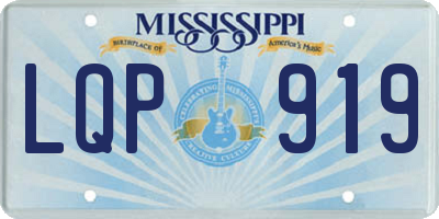 MS license plate LQP919