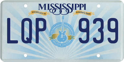 MS license plate LQP939