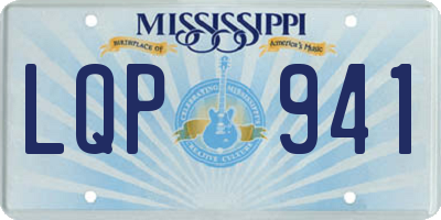MS license plate LQP941