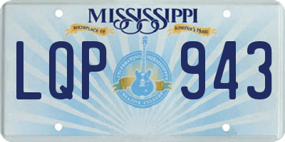 MS license plate LQP943